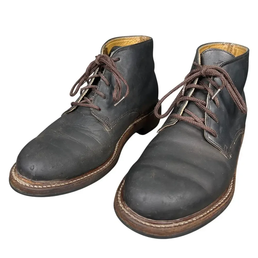 Vintage L.L. Bean Men’s Brown Leather Vibram Sole Chukka Boots Size US 9